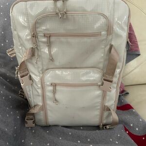 Modern White and Tan Backpack